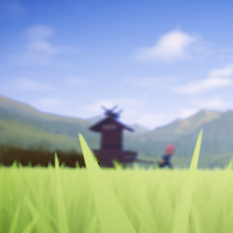 Peaceful anime inspired cricket village environment