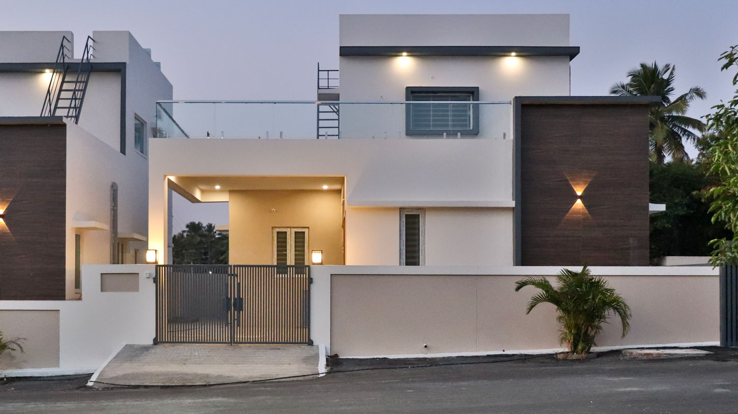 Front view of individual villas at Coimbatore.