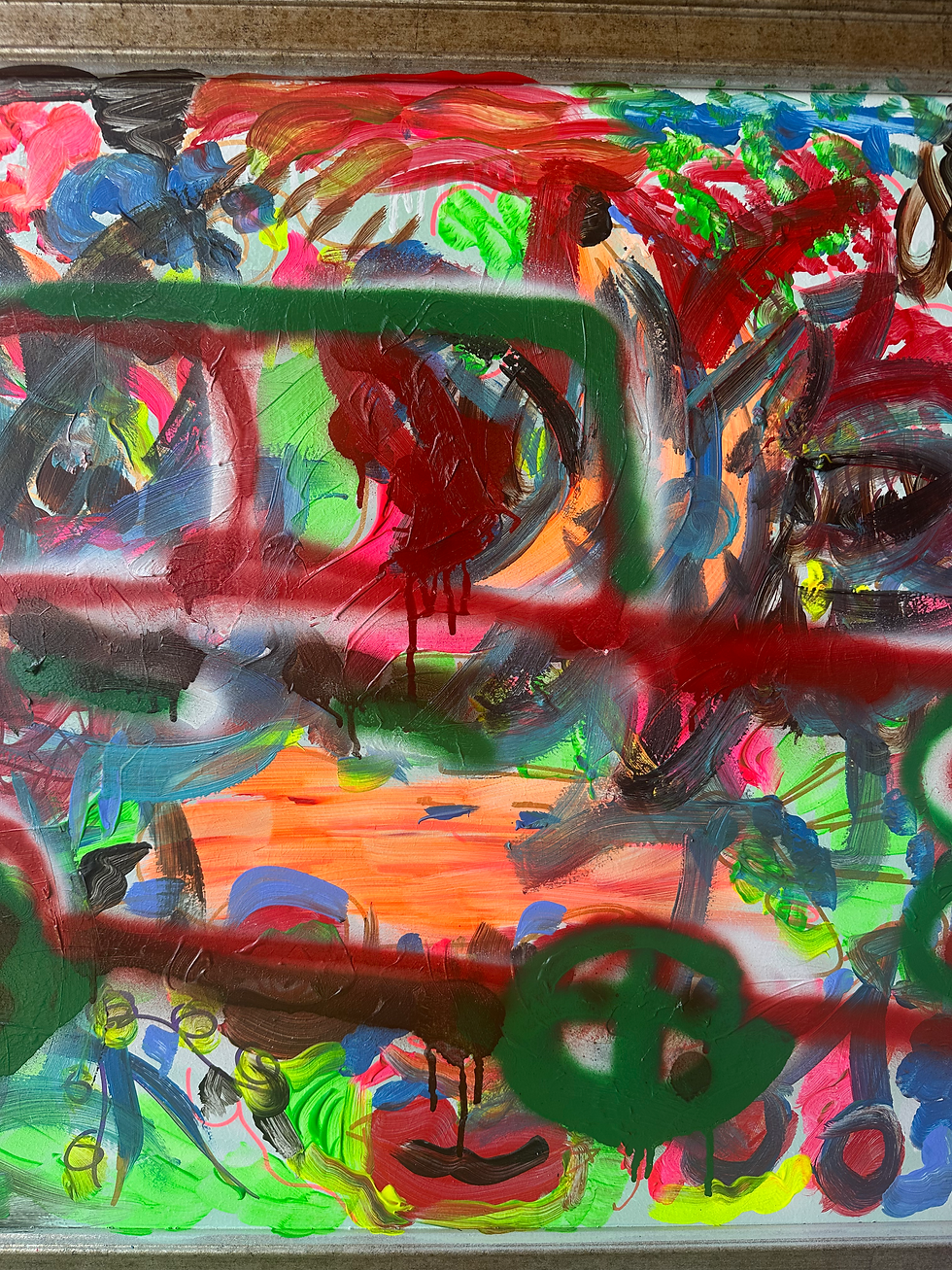 Thumbnail: Mixed Media Original Framed Art ( 39 1/2inch x 27 1/2inch) 