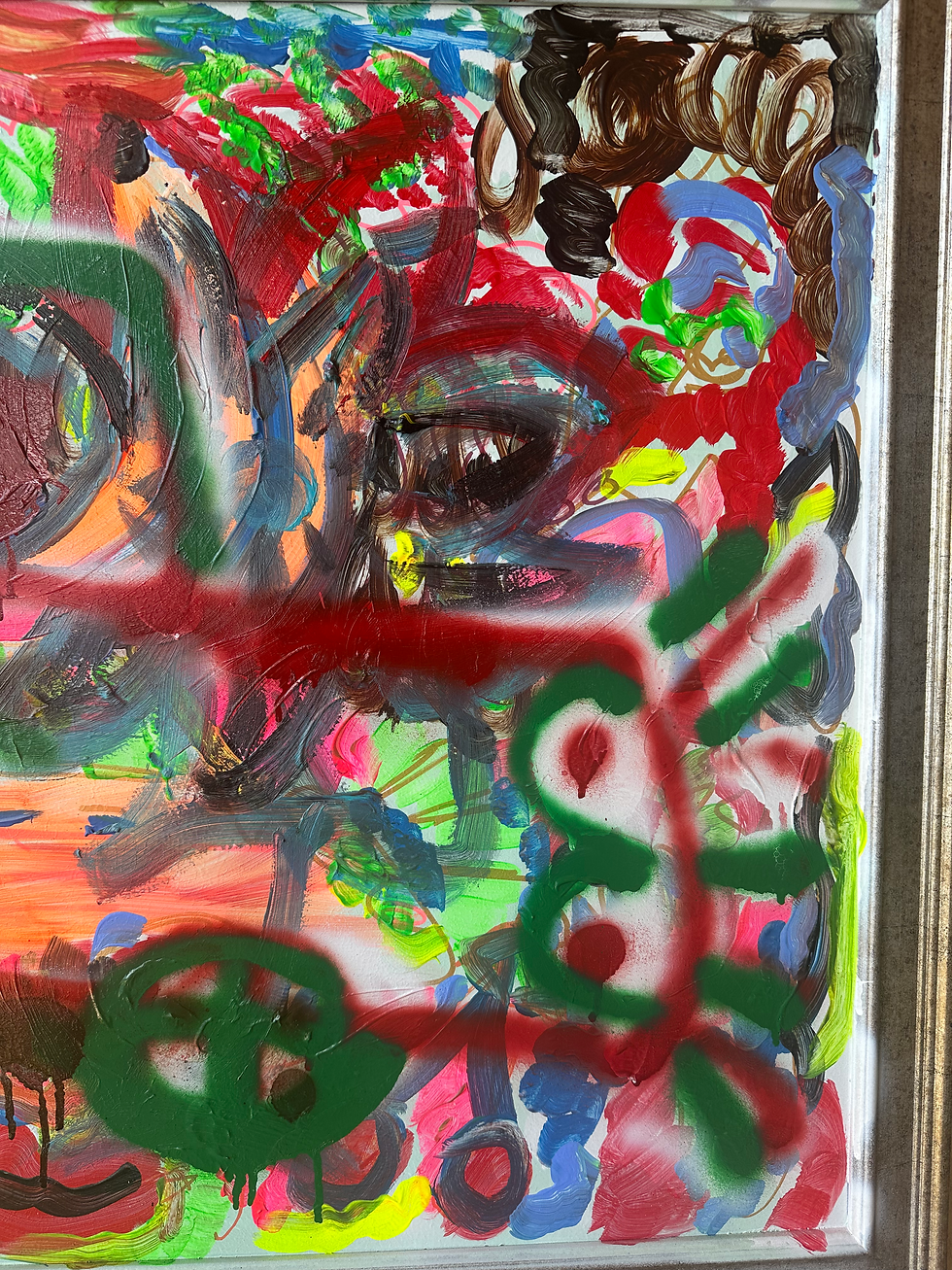 Thumbnail: Mixed Media Original Framed Art ( 39 1/2inch x 27 1/2inch) 