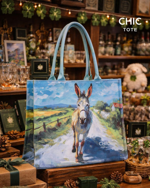 Chic Tote_Irish GIft_Classic Tote Bag_Irish Donkey