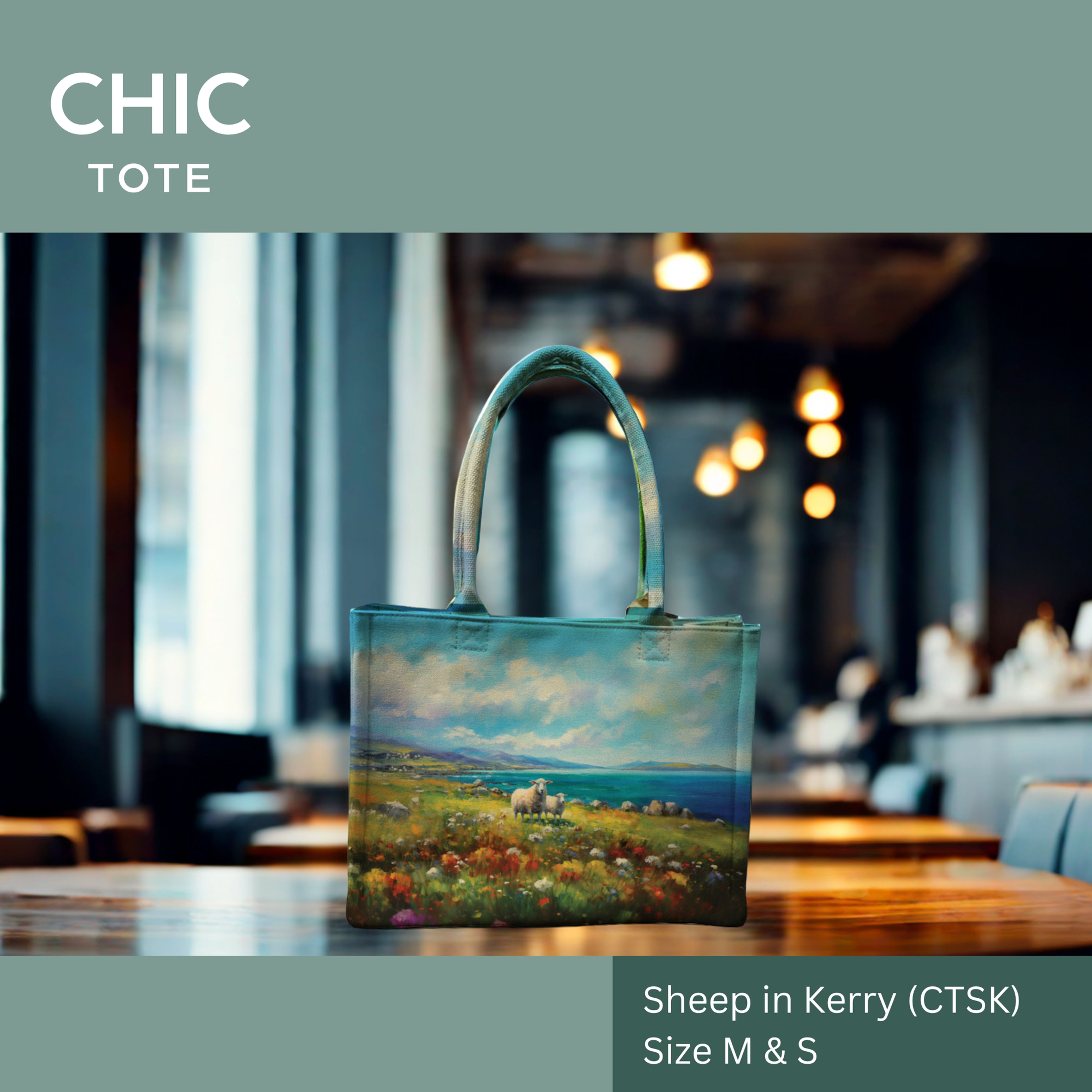 Premium Tote Bag | Christmas Gift | Shopping Bag | Hand bag | Sheep in Kerry
