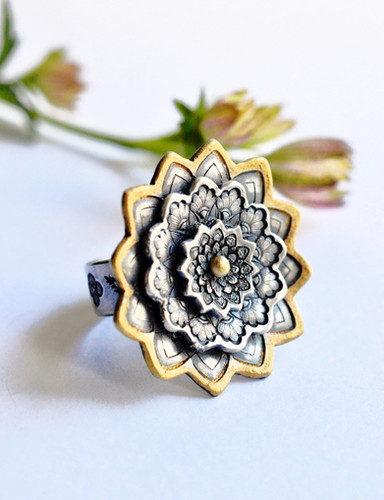 Eternal Bloom - Gilded Silver Flower Ring | Sjostrand Studio
