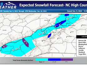 Expected Snowfall 1/9/2024