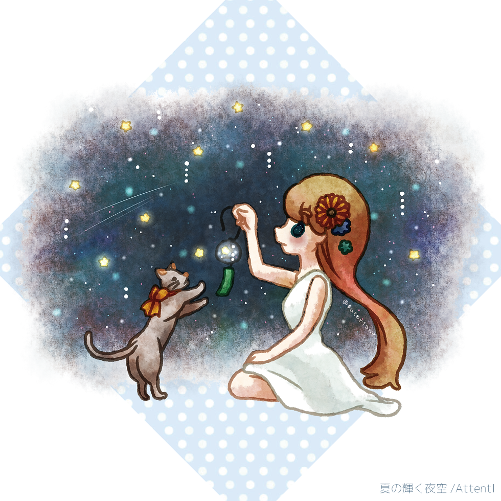 夏の輝く夜空
