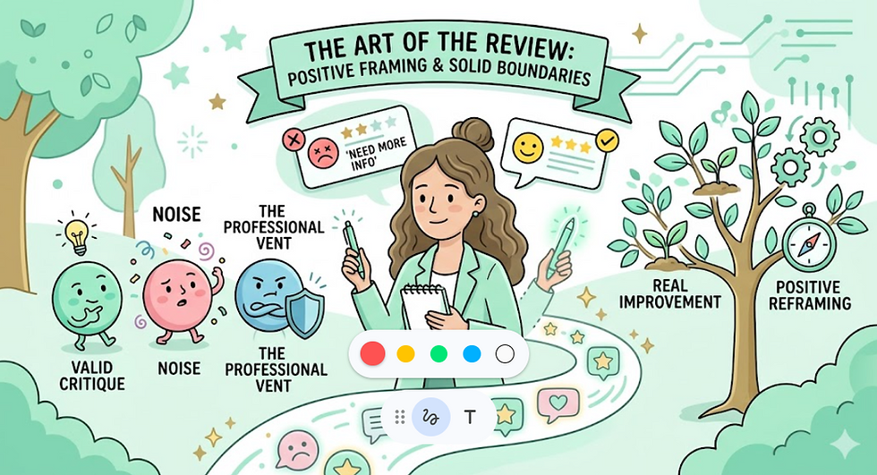 Learn the art of handling and positively framing reviews to turn critiques into growth. Master the balance of implementing feedback while maintaining solid boundaries for your brand.
