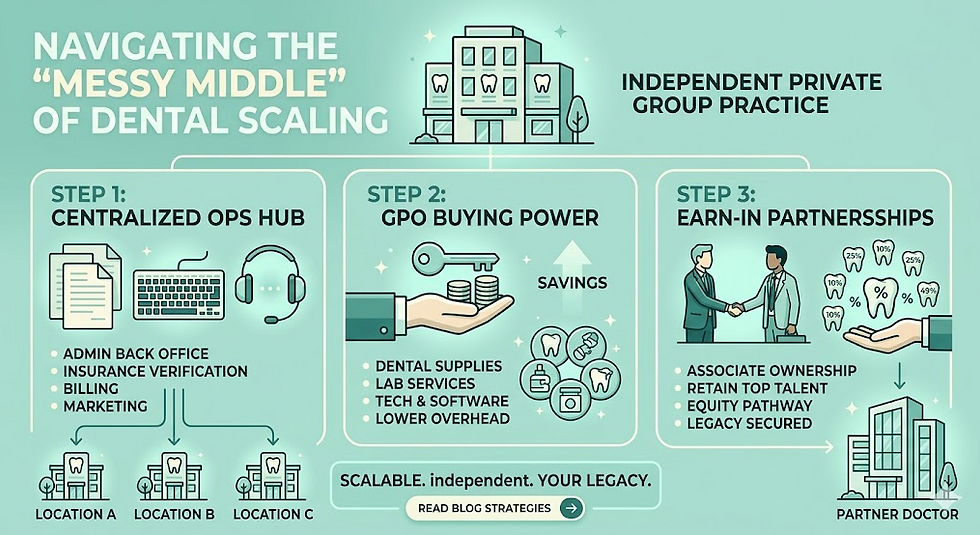 Trapped in the chaos of dental group expansion? Learn how to scale your practices, retain associates, and build a profitable dental empire without selling to a DSO.