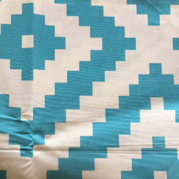 Tissu losanges turquoise