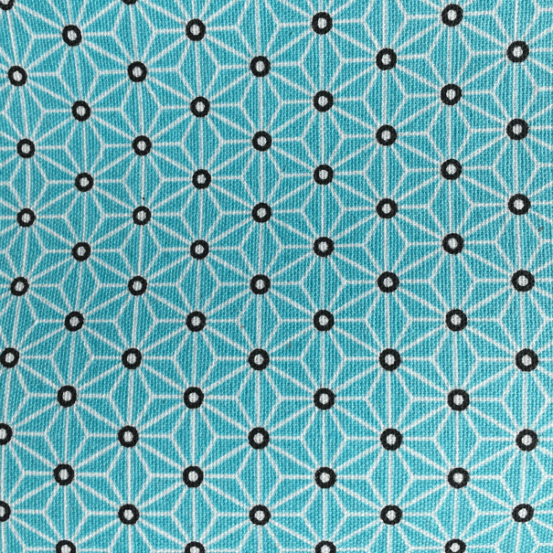 Tissu saki turquoise