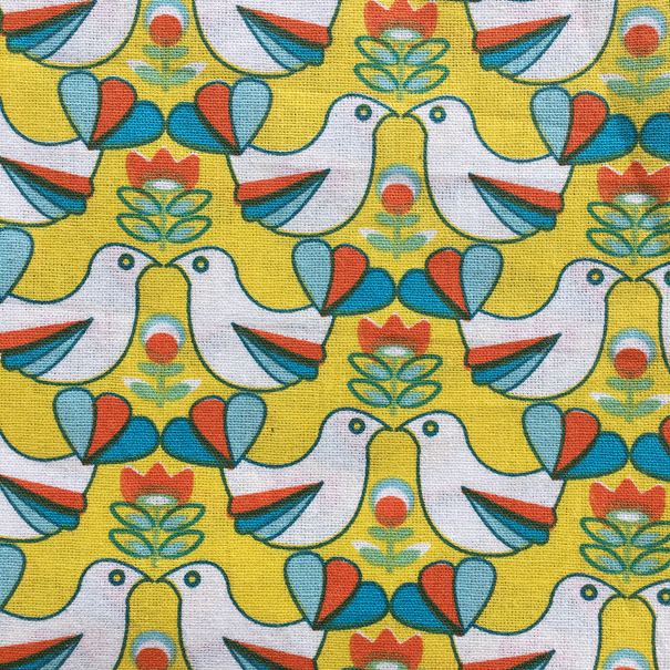 Tissu bird retro