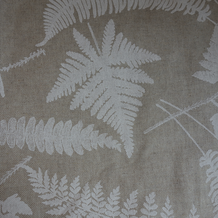 Tissu herbier blanc