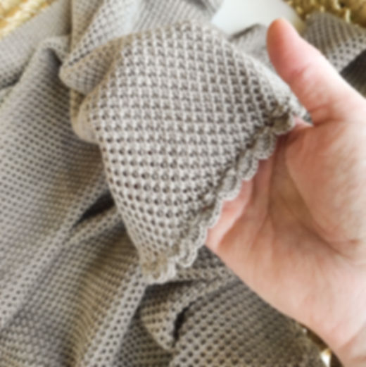 Knitted wool blanket