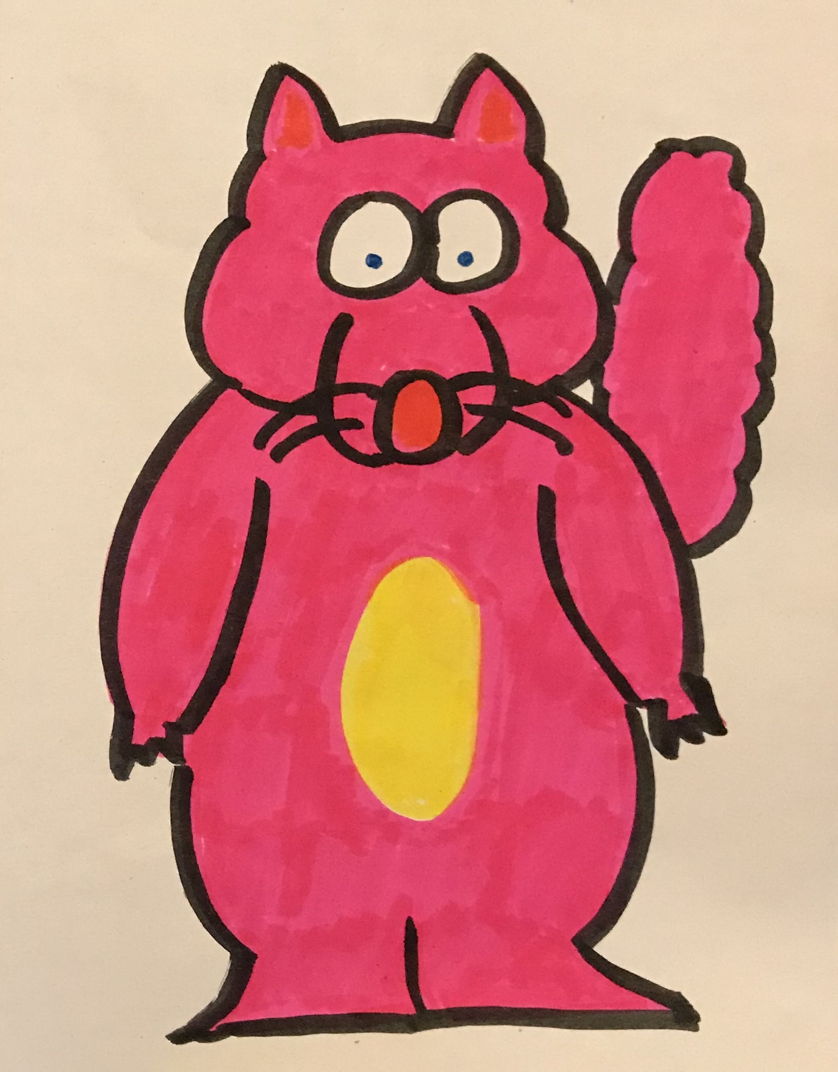 A Jolly Squirrel drawing artwork art marker sketch cartoon comic kawaii cute
