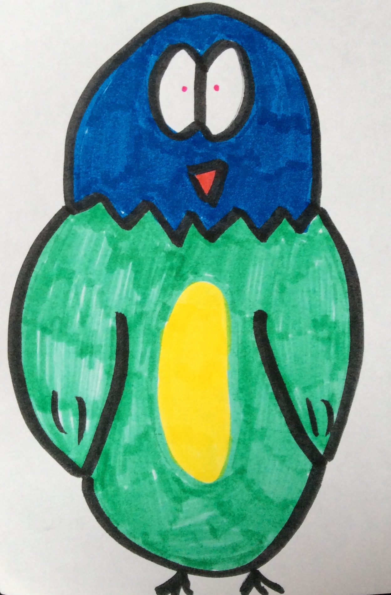 A jolly little owl drawing artwork art marker sketch cartoon comic kawaii cute
