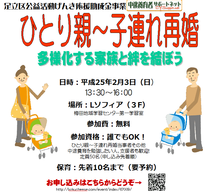 ひとり親~子連れ再婚 多様化する家族と絆を結ぼう