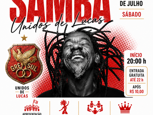 Unidos de Lucas recebe Estácio de Sá para escolha do samba do carnaval de 2027 neste sábado, 11