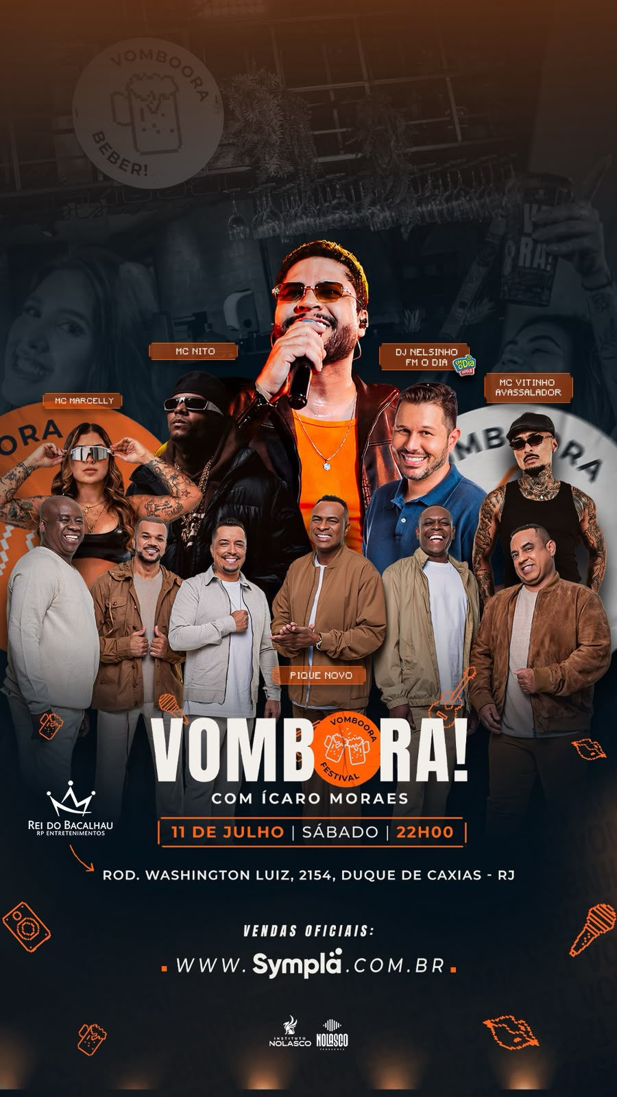 Festival Vombora ! realiza segunda edição neste sábado (11)com Pique Novo, Ícaro Moraes, MC Nito e atrações especiais em Duque de Caxias