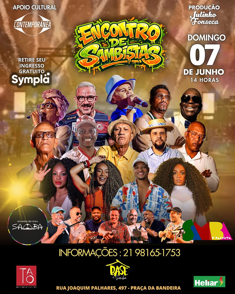 Primeira Edição do “Encontro de Sambistas” acontece neste domingo na Base do Samba