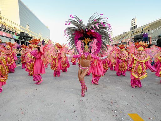 Com uma das melhores fantasias do carnaval, Gato de Salto surpreende ao representar “O encanto da borboleta” na Marquês de Sapucaí