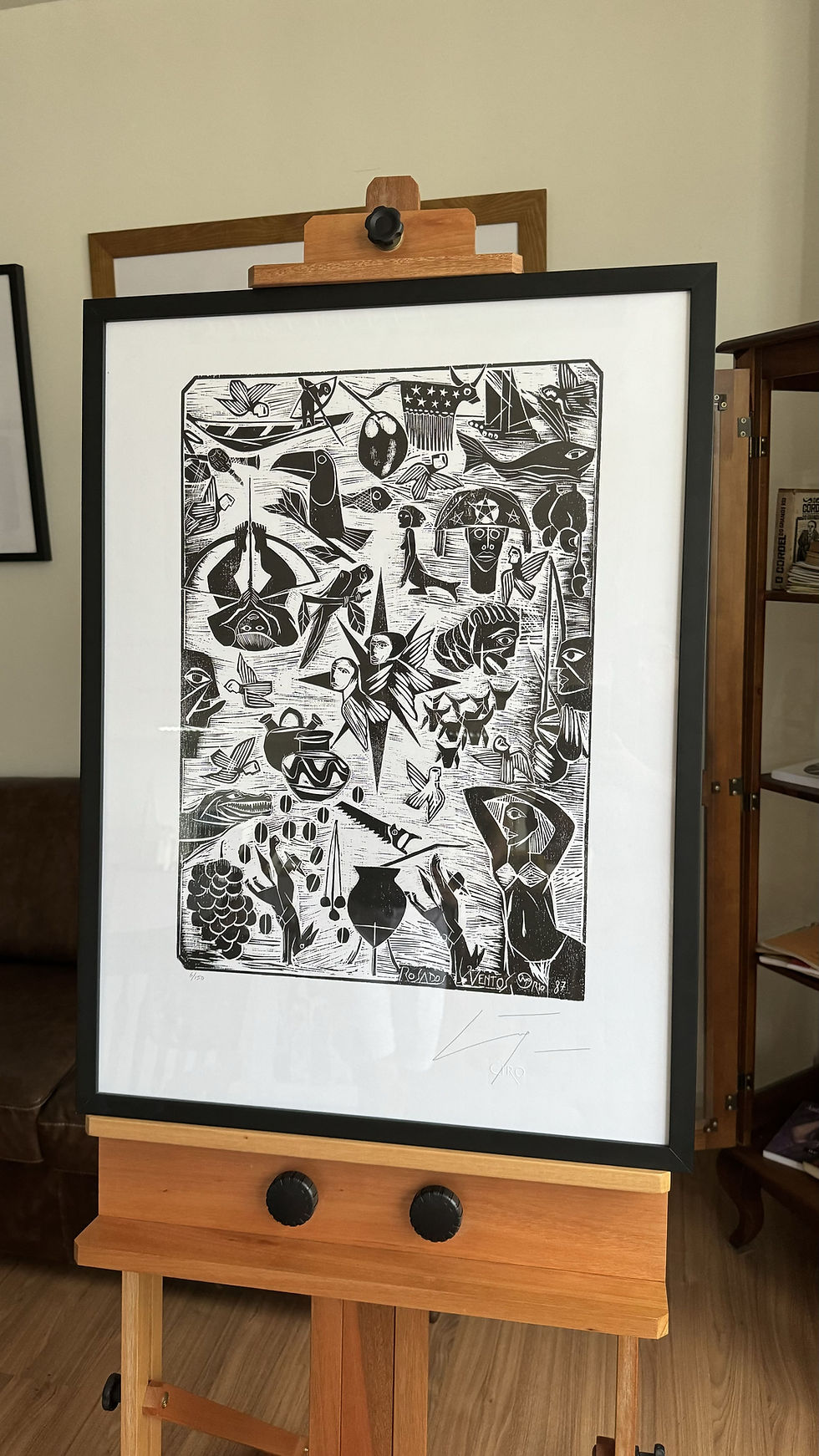 Miniatura: ciro fernandes xilogravura rosa dos ventos xilo, woodcut Brazilian culture, grabado cultura brasileña