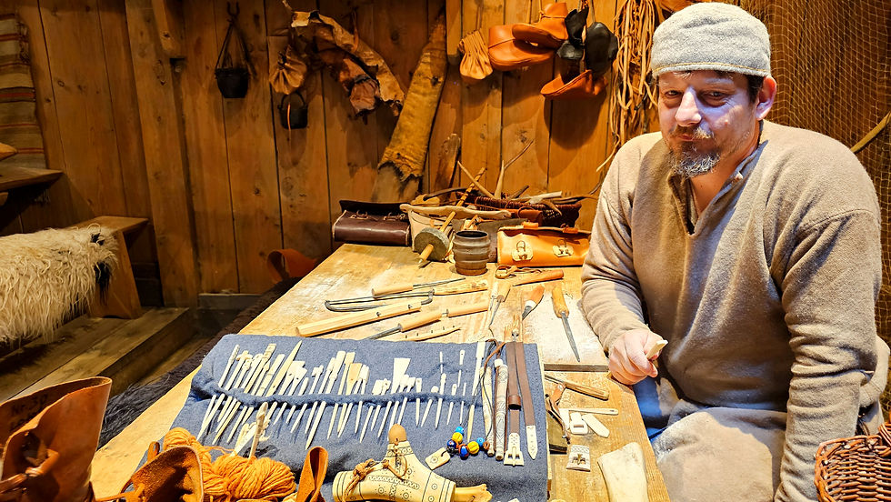 Artisan at the Lofotr Viking Museum