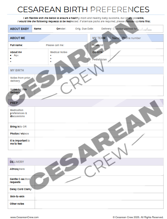 Thumbnail: Birth Plan / Preferences and Checklists