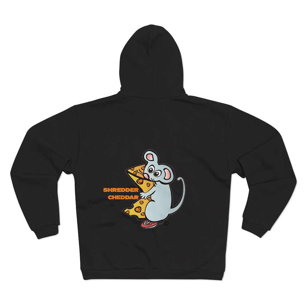Thumbnail: Shredder Cheddar Zip Hoodie - "Shredder Cheddar" Graphic Zip-Up