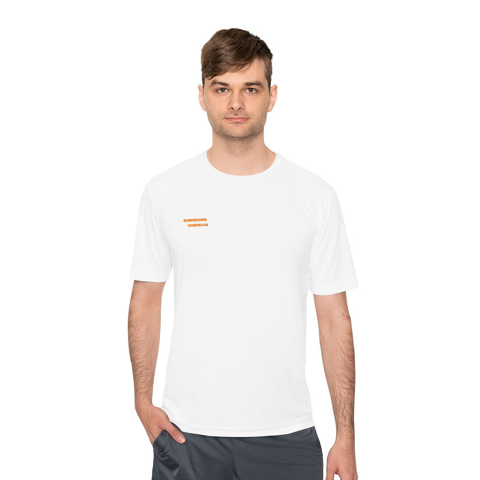 Thumbnail: Keep it cheesy with Shredder Cheddar's moisture wicking t-shirt