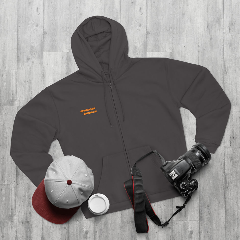 Thumbnail: Shredder Cheddar Zip Hoodie - "Shredder Cheddar" Graphic Zip-Up