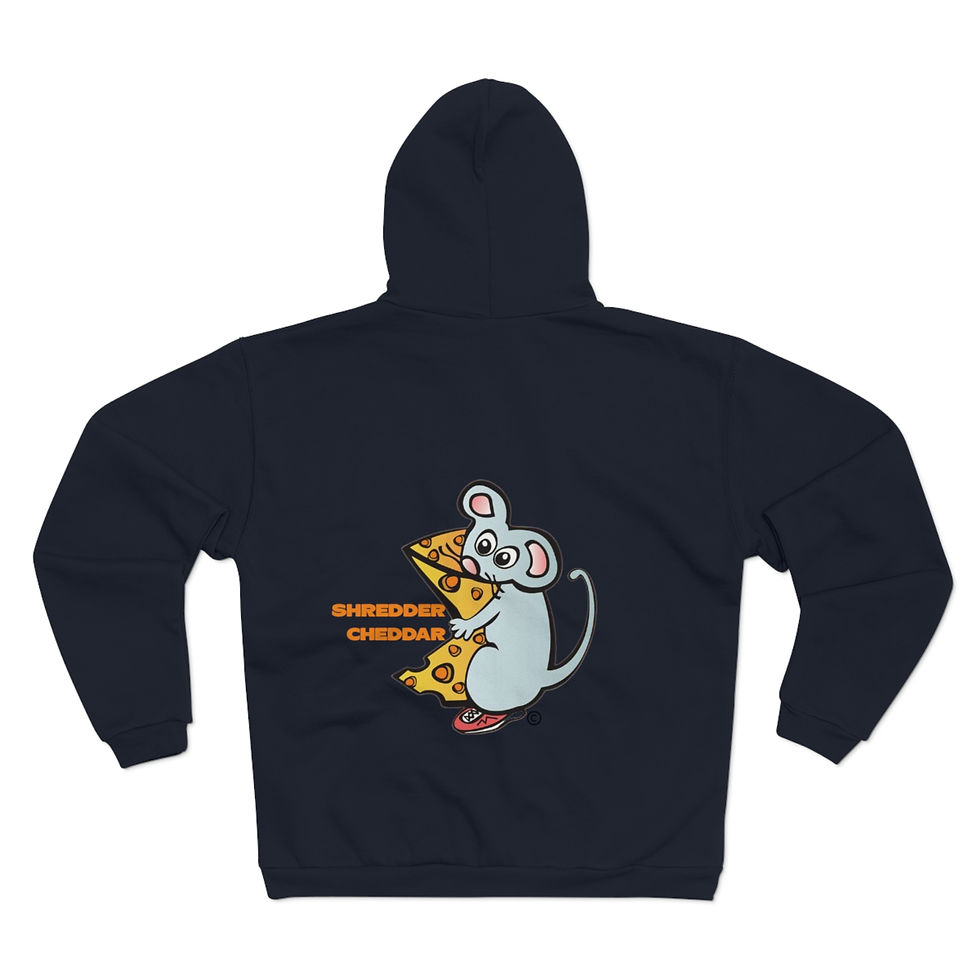 Thumbnail: Shredder Cheddar Zip Hoodie - "Shredder Cheddar" Graphic Zip-Up