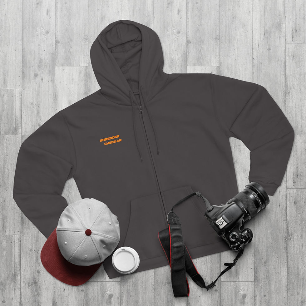 Thumbnail: Shredder Cheddar's Adult Extra Soft Hooded Zip Sweatshirt