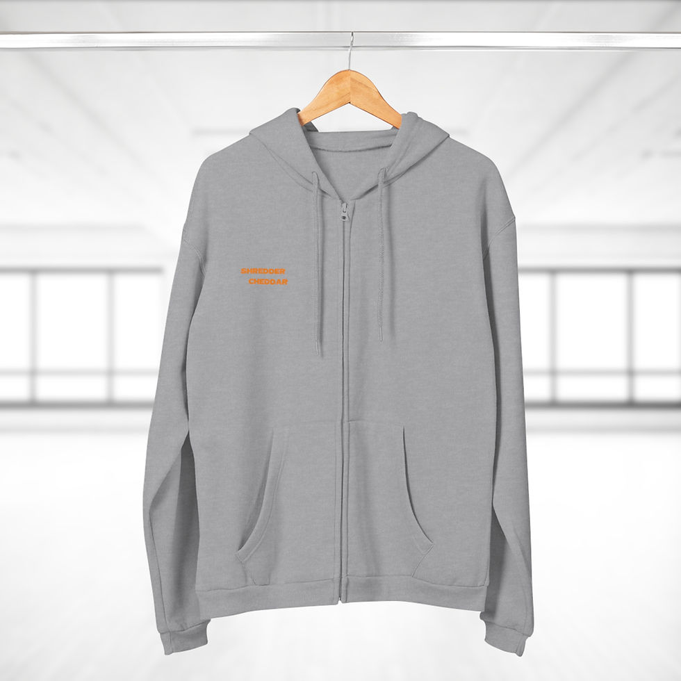 Thumbnail: Shredder Cheddar Zip Hoodie - "Shredder Cheddar" Graphic Zip-Up