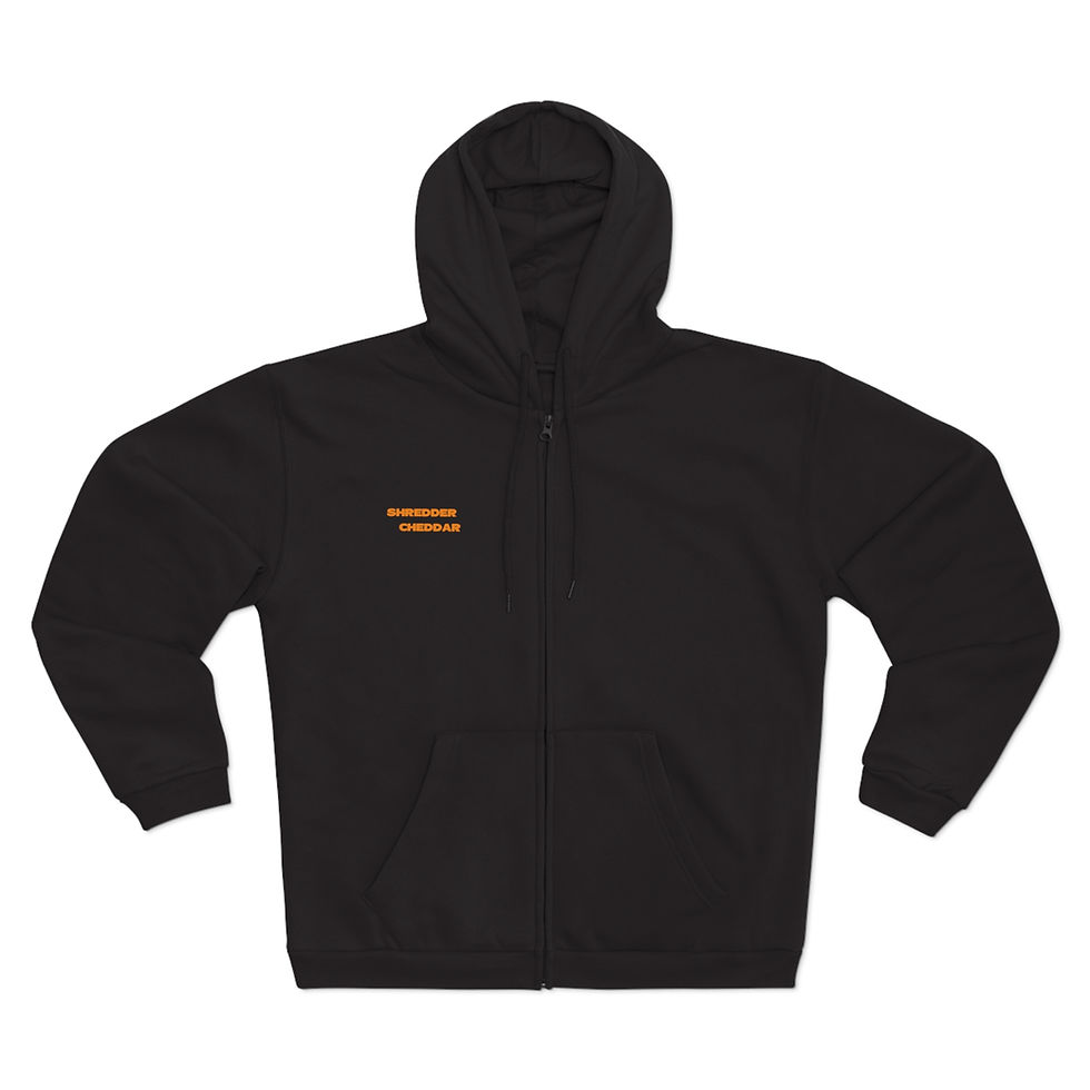 Thumbnail: Shredder Cheddar Zip Hoodie - "Shredder Cheddar" Graphic Zip-Up