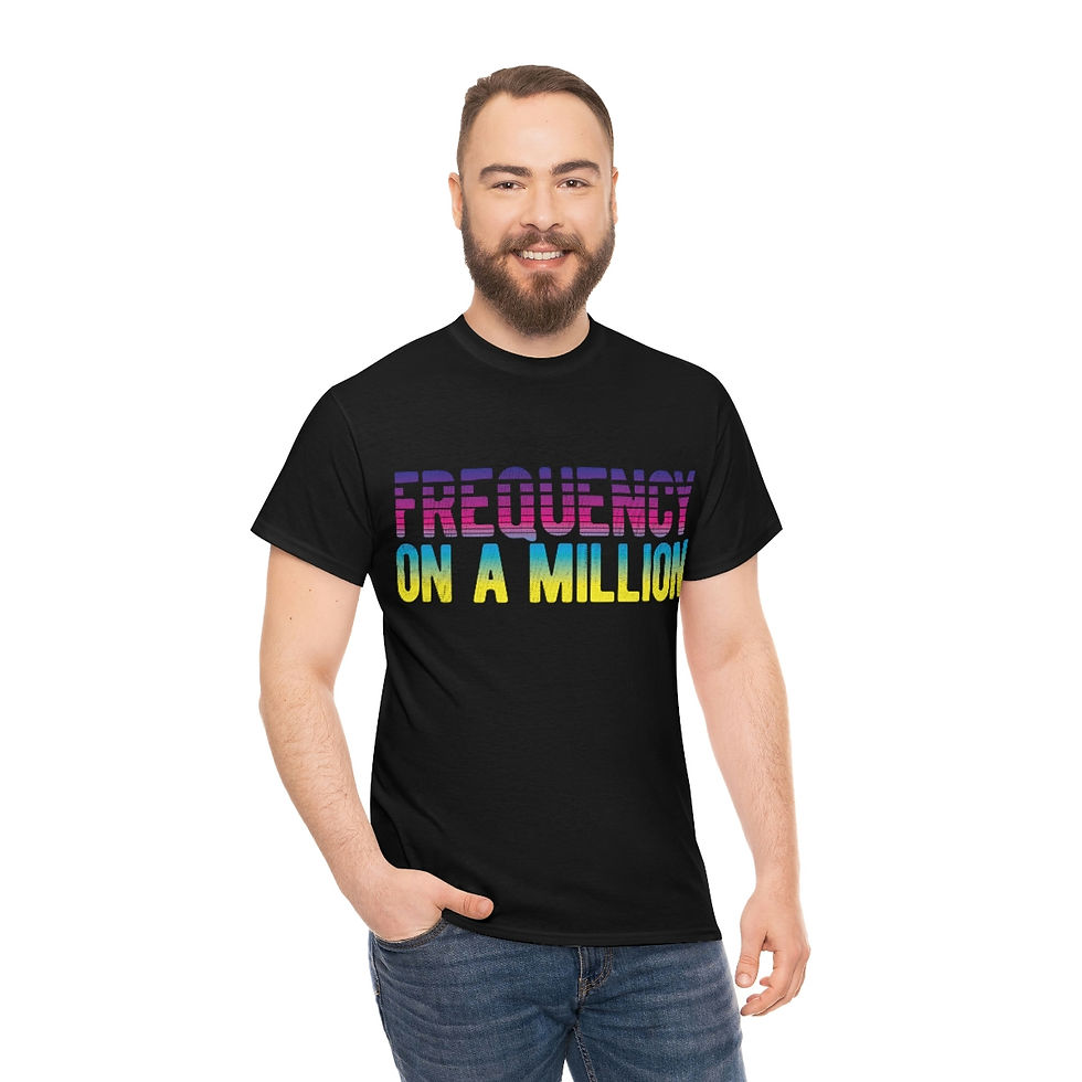 Thumbnail: Frequency on a Million (Multi print) Cotton T-Shirt