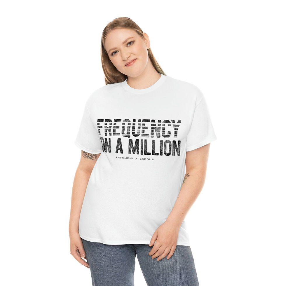 Thumbnail: Frequency on a Million Black Print Cotton Tee