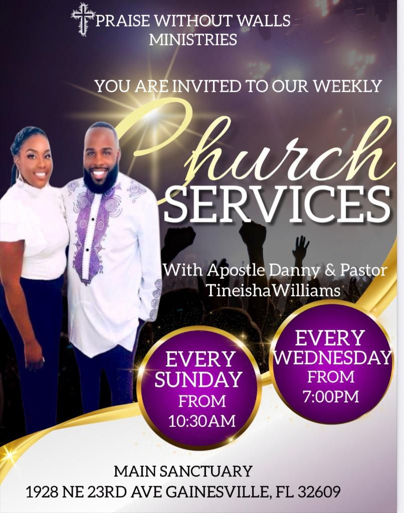 Join us every Sunday and Wednesday for Word, Inspiration, Power, and Praise and Worship!!