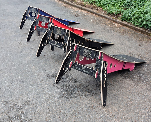 Pink Ramp Model Modular Jump Ramp - Black Hex and Pink | PedalCrue.co.uk