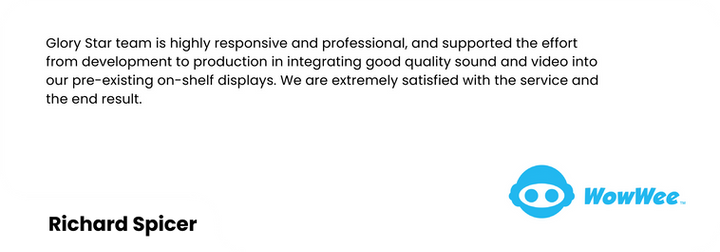 Glory Star Customer feedback