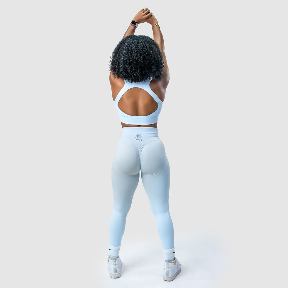 Thumbnail: Twin's Scrunch Leggings Baby Blue