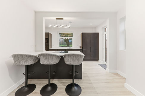 Kitchen island with 3 bar stools