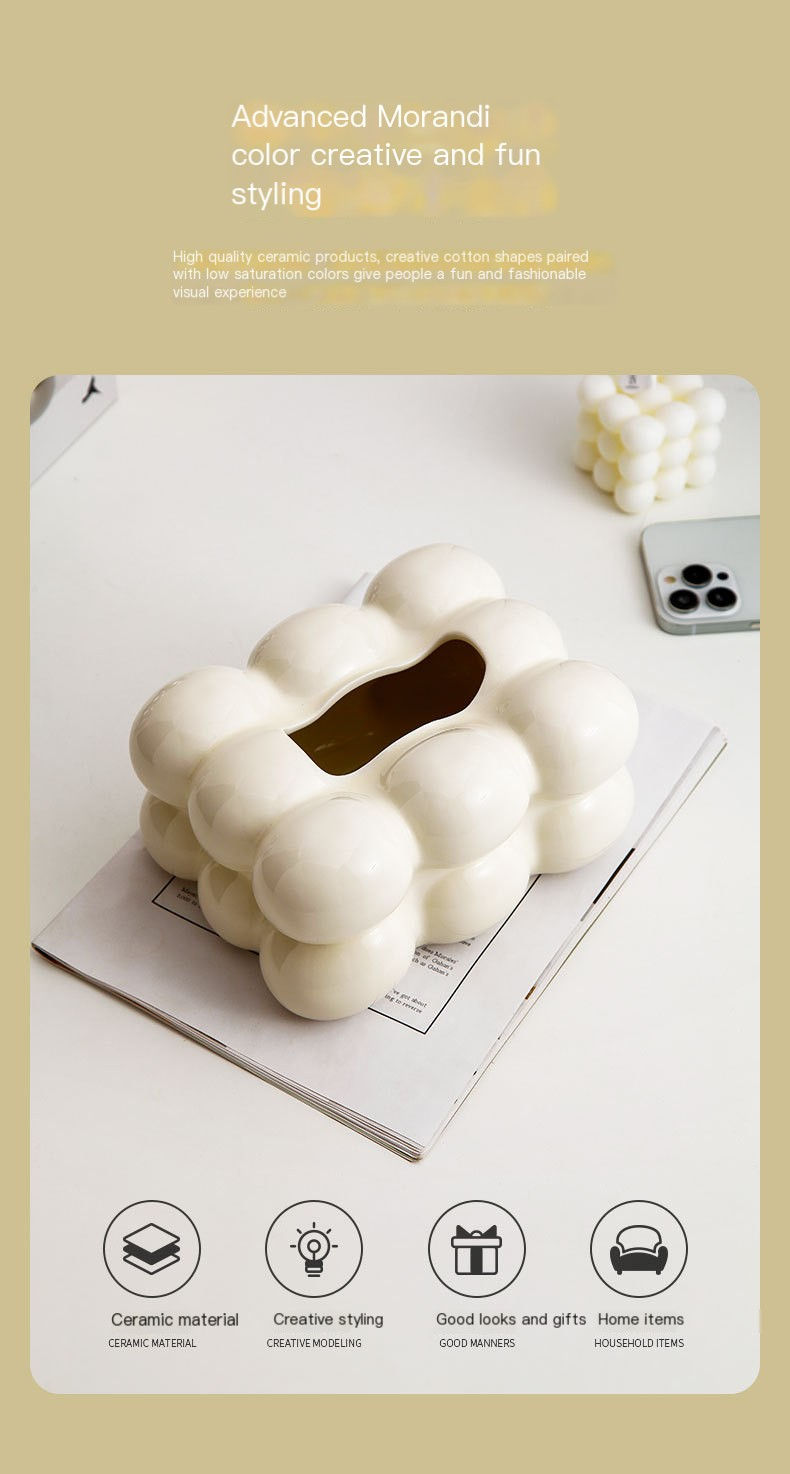 Miniatura: Modern Minimalist Cotton Candy Tissue Box Decor