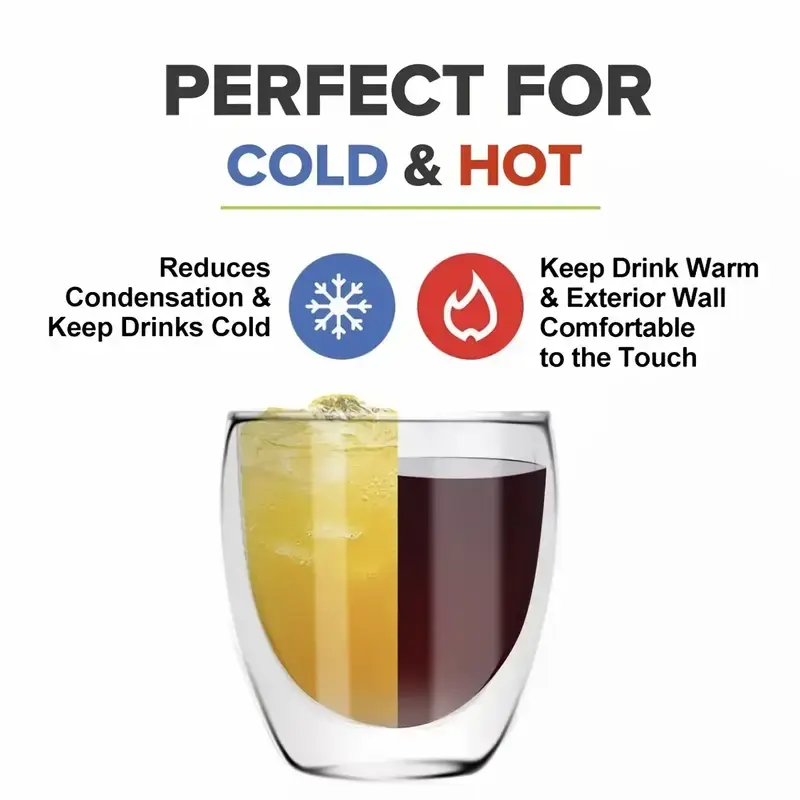 Miniatura: Double-Walled Glass Coffee Mugs for Perfect Brew