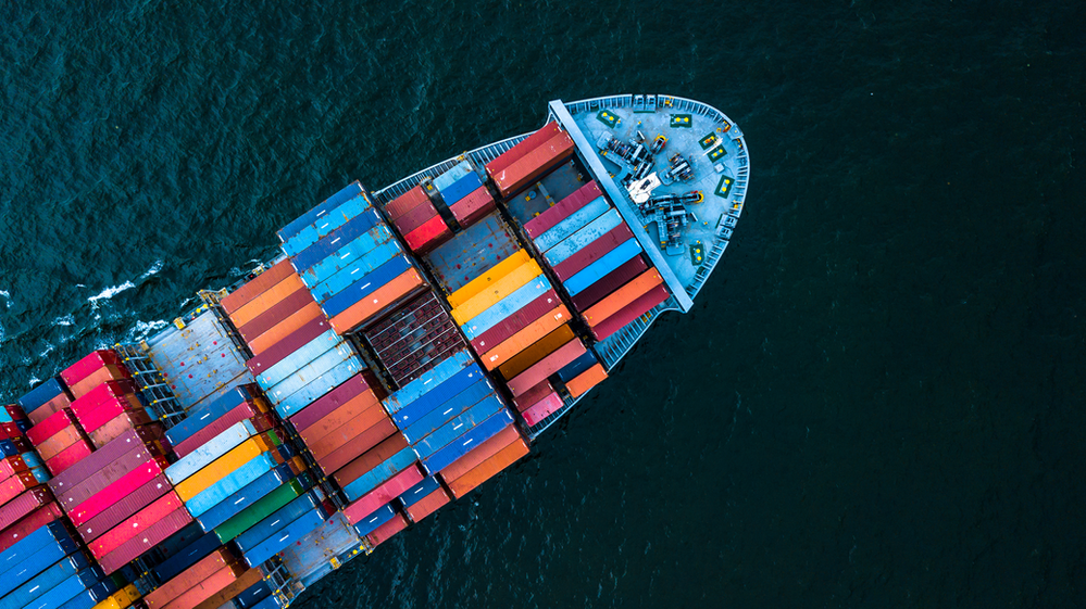 a picture of a cargo ship