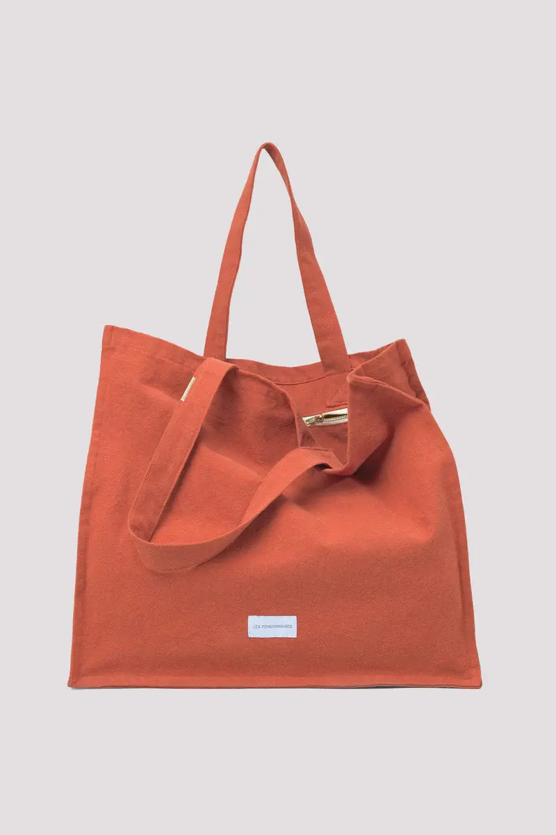 Thumbnail: Large Tote Bag  Organic Cotton -Flamboyant Orange