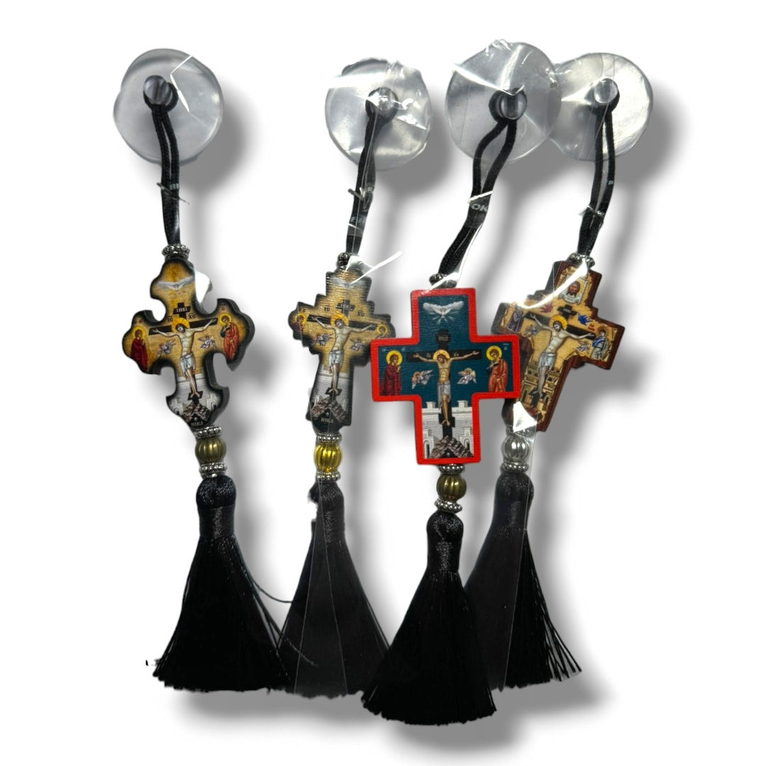 Hanging cross, cross in the car