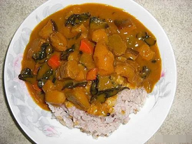 美味素食咖喱菜譜 - 南瓜咖哩飯