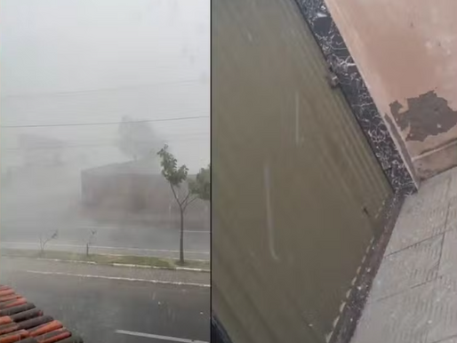 Chuva de granizo causa estragos em Itambé; muros caem e casas são destelhadas