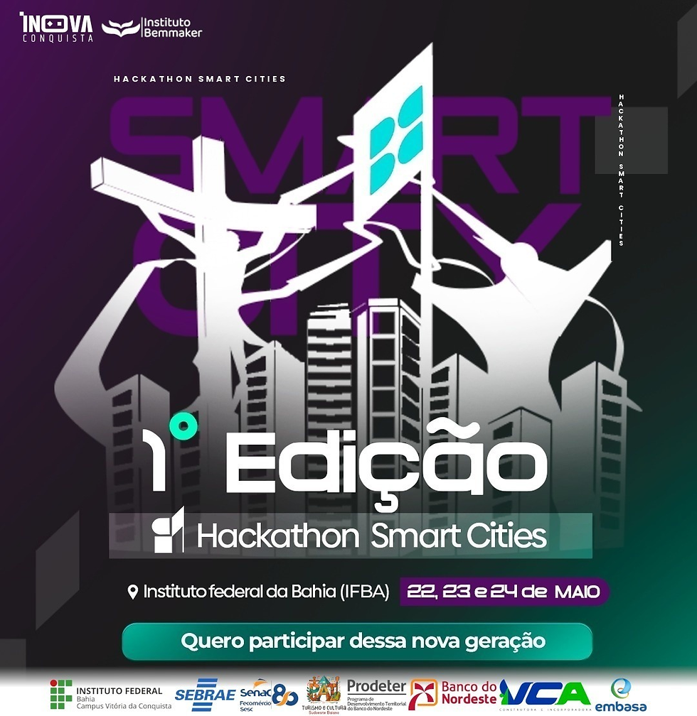 Hackathon Smart Cities vai reunir jovens e especialistas para criar soluções inovadoras em Vitória da Conquista