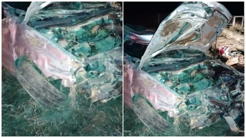 Dois homens morrem após carro atingir vaca e capotar várias vezes na BR-122, em Guanambi