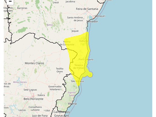 Defesa Civil alerta para risco de chuvas intensas e ventos fortes em Vitória da Conquista